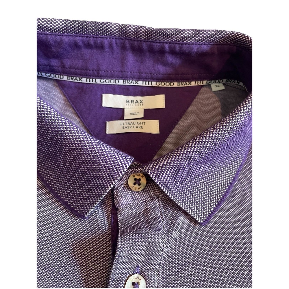 BRAX Shirt XL Purple Polo Golf Club Performance Cool Feel Good Adult Athleisure